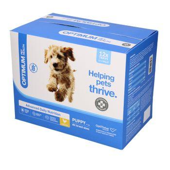 Optimum Pet Health Puppy Dog Food Trays, 12x395g