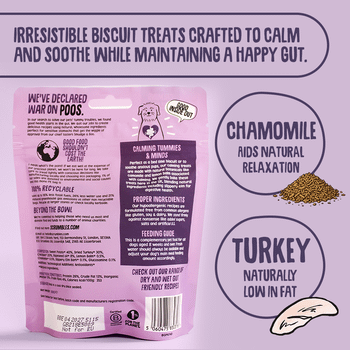 Scrumbles Turkey Nibbles: Calming Treats for Dogs 100g