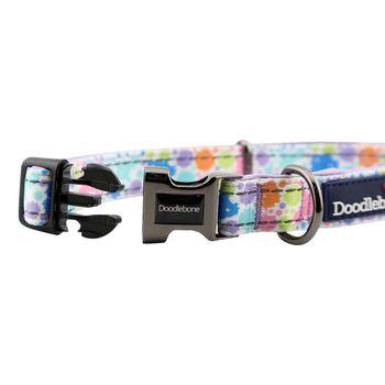 Doodlebone Trendy Tails Padded Dog Collar Pink 1-2