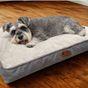 Snug & Cosy Faux Fur Plain Dog Lounger Grey