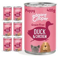 Edgard & Cooper Puppy Wet Food Tin Duck & Chicken 6x400g