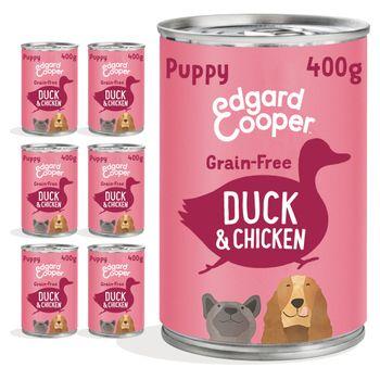 Edgard & Cooper Puppy Wet Food Tin Duck & Chicken 6x400g
