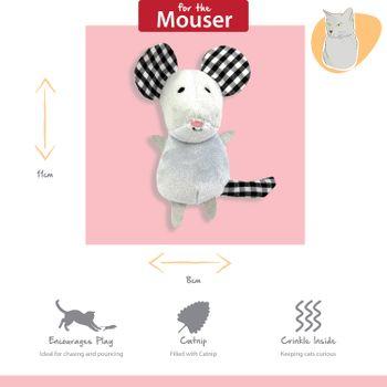 Tabby Patch Mouse Cat Toy 2 Pack