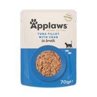 Applaws Tuna Fillet with Crab in Broth Wet Cat Food 70g