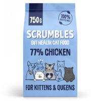 Scrumbles Dry Cat Food for Kitten & Queens Chicken 750g
