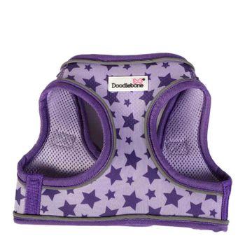 Doodlebone Violet Star Snappy Dog Harness, XS