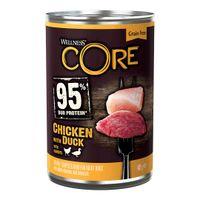 Wellness CORE Wet Dog Food 95% Duo Protein Chicken with Duck with Carrots Recipe 400g