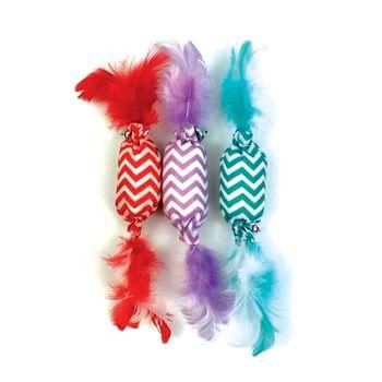 Tabby Patch Crinkle Candy Cat Toy
