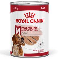 Royal Canin Medium Adult Wet Dog Food Cans In Loaf 410g