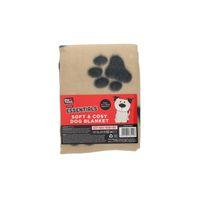 Pet Living Pet Blanket, Black & Beige. M-L