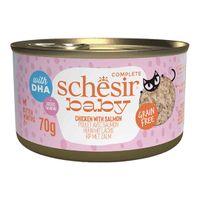 Schesir Baby Complete Wet Food for Kittens Chicken Salmon in Fillets 70g