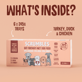 Scrumbles Grain Free Wet Dog Food Meaty Selection 6x395g