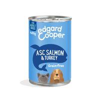Edgard & Cooper Adult Wet Dog Food Salmon & Turkey 400g Tin
