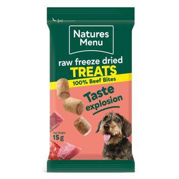 Natures Menu Freeze Dried Bites Beef Raw Dog 15g