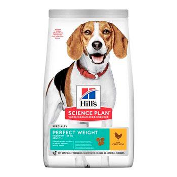 Hill's Science Plan Adult Perfect Weight Medium Dry Dog Food Chicken Flavour, 2kg