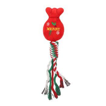 Rufus & Rosie Christmas Plush Rope Dog Toy Assorted