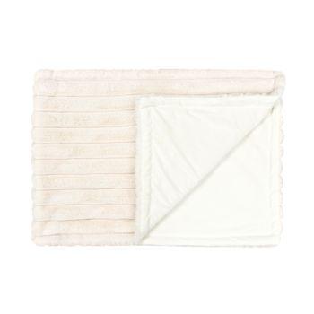 Banbury & Co Rural Retreats Almond Plush Ribbed Faux Fur Pet Blanket