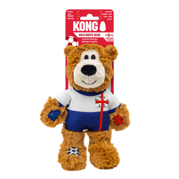 KONG Wild Knots Sport England Bear Dog Toy Medium