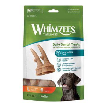 Whimzees Antler Large Long Lasting Dog Chew 6 Pack