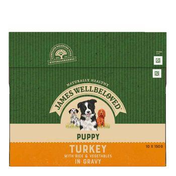 James Wellbeloved Puppy Food Pouch Turkey Rice 150g Pouch