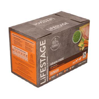 Lifestage Grain Free Senior Wet Dog Food Turkey 7x395g