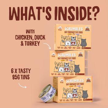 Scrumbles Grain Free Wet Cat Food in Jelly Meat Selection 6x80g