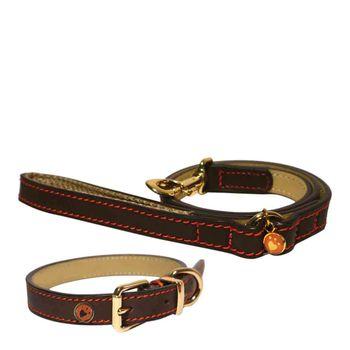 Rosewood Premium Leather Dog Collar Large