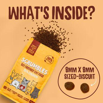 Scrumbles Dry Cat Food for Adult & Seniors Chicken 750g