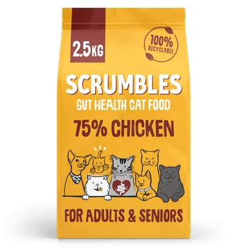Scrumbles Dry Cat Food for Adult & Seniors Chicken 2.5kg