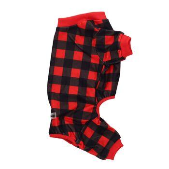 Rufus & Rosie Christmas Check Dog Pyjamas Medium