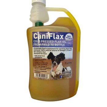 Caniflax Flax Seed Oil, Skin & Joint Supplement for Dogs, 1 Litre