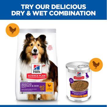 Hill's Science Plan Sensitive Stomach & Skin Adult Wet Dog Food with Chicken 370g