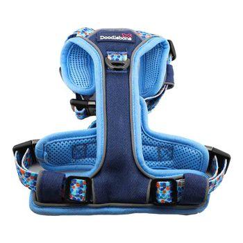Doodlebone 'With Me' Dog Harness Blue 4-7