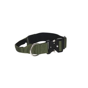 Rufus & Rosie Padded Handle Dog Collar, Medium, Khaki