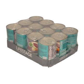 Lifestage Grain Free Duck & Tripe Chunks in Gravy Wet Dog Food 12x400g
