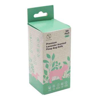 Rufus & Rosie Lavendar Poop Bag Rolls, 120 Bags
