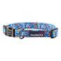 Doodlebone Trendy Tails Padded Dog Collar Blue 1-2
