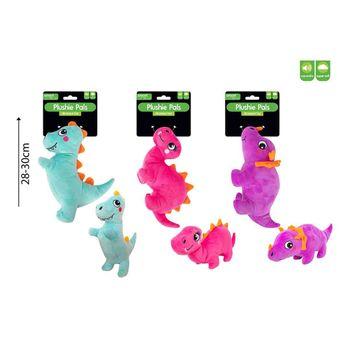 Smart Choice Squeaky Plush Dinosaur Dog Toy