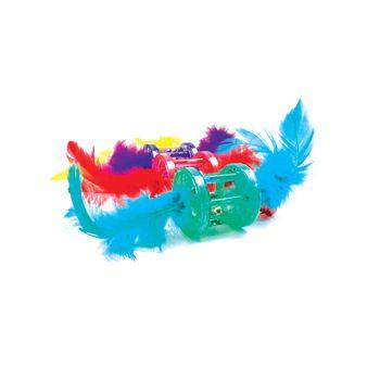 Tabby Patch Feather Rattle Cat Toy