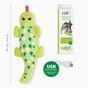 Catit Electronic Mini Groovy Gecko Cat Toy, Green