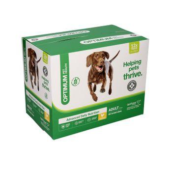 Optimum Pet Health Adult Dog Food Trays, 12x395g