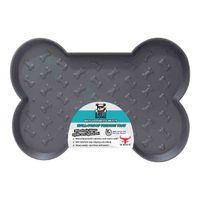 Bad to the Bone Plastic Spill Proof Pet Mat Large Black