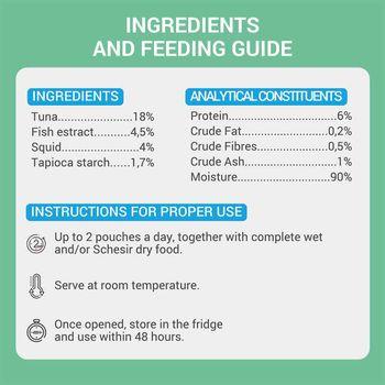 Schesir Soup Complements Wet Cat Food Tuna with Squid 40g