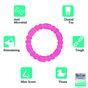 Rosewood Biosafe Pink Puppy Ring Dog Toy