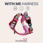 Doodlebone 'With Me' Dog Harness Pink 1-2