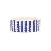 Scruffs Coastal Food Bowl Blue Zig Zag 13cm