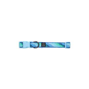 Rufus & Rosie Seashore Blue Adjustable Dog Collar, Medium
