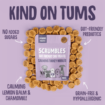 Scrumbles Turkey Nibbles: Calming Treats for Dogs 100g