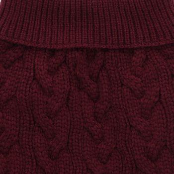 Rufus & Rosie Cable Knit Jumper Burgundy S+