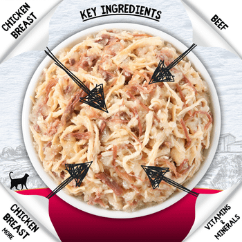 Cookhouse Luxury Cat Food Fillets in Jelly Chicken Breast with Beef 70g